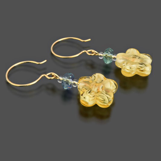 Gold-Filled Italian Murano Glass Earrings Gold Filled 